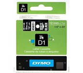 DYMO D1 - Etiquetas estándar - Negro sobre blanco - 6mm x 7m