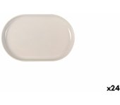 Bandeja de aperitivos la mediterránea ivory ovalado 20 x 13 x 2 cm (24 unidades)