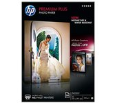 HP Premium Plus Photo Paper, CR672A, 20 hojas de papel fotográfico brillante avanzado, compatible con impresoras de inyección de tinta, A4, peso del material de impresión 300 g/m²