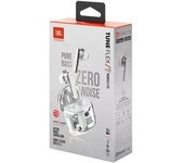 JBL Tune Flex Ghost, Auriculares In-Ear Inalámbricos con Cancelación de Ruido Adaptativa, Bluetooth, Resistente al Agua y al Sudor IPX4, Aplicación JBL Headphones y 32 horas de batería, White Ghost