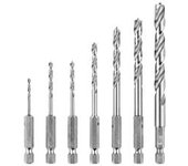 Bosch Professional 260925C146 Set De 7 Brocas En Espiral Para Madera, Hexagonales De ¼" Para Madera, Accesorios Para Taladro Atornillador