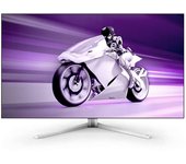 PHILIPS Evnia 42M2N8900 - Monitor gaming OLED UHD de 42 pulgadas, 138 Hz, Ambiglow, FreeSync Premium, G-Sync Comp (3840x2160, 0.1ms GtG, HDMI 2.1, DisplayPort, USB-C (90W PD), USB Hub) gris/blanco