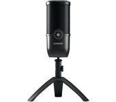 CHERRY UM 3.0 MICROPHONE SERIES, Micrófono USB para Podcast, Streaming, Home Office, Patrón Polar Cardioide, Conector para Auriculares, Compatible con PC/Mac/PS4/PS5, Negro