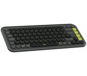 Logitech Pop Icon Keys Teclado inalámbrico Bluetooth, Escritura cómoda, Teclas programables, Cambio fácil Entre hasta 3 Dispositivos, para portátil, Tablet, PC - Grafito, AZERTY