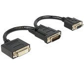 DeLOCK 65555 adaptador de cable de vídeo 0,2 m DMS DVI-I Negro