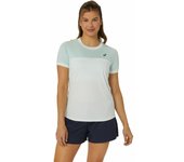 Asics Camiseta Deportiva de Manga Corta Court Blanco Mujer Tenis - Marca EAN: 4550457216340 - Talla: S