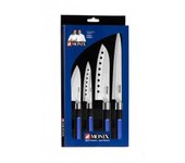 MONIX Solid+ Set de 4 cuchillos japoneses, acero inoxidable