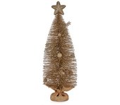 árbol de navidad con estrella 23 x 14,5 x 46 cm champagne