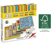 Cayro - Juego de Mesa de Madera - 30 Juegos Diferentes - Parchís, Oca, Damas Chinas o el Juego de Las Escaleras - Juego de Mesa Clásico para Niños y Adultos - Juego Educativo
