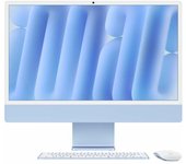 Apple iMac 24 écran retina 4,5K 256Go SSD 16 Go RAM Puce M4 CPU 8 cœurs GPU 8 cœurs Bleu