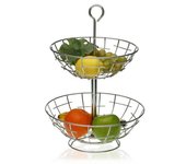 Versa - Frutero de acero inoxidable con 2 estantes para frutas, para cocina, bar, restaurante, VS-10035220
