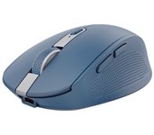 Trust Ozaa Ratón Inalámbrico Bluetooth + 2.4GHz, Mouse Silencioso Compacto Multidispositivo, 60% Plástico Reciclado, Ratón Bluetooth Recargable PC Portátil Windows Android Mac - Azul