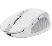 Trust Ozaa Ratón Inalámbrico Bluetooth + 2.4GHz, Mouse Silencioso Compacto Multidispositivo, 60% Plástico Reciclado, Ratón Bluetooth Recargable PC Portátil Windows Android Mac - Blanco
