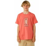 Rip Curl Camiseta de Manga Corta Hombre Lost Island Naranja - Marca EAN: 9359082760519 - Talla: 8 Años