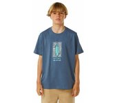 Rip Curl Camiseta de Manga Corta Infantil Lost Island Azul - Marca EAN: 9359082760601 - Talla: 6 Años