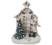 DKD Home Decor Adorno navideño de la Marca, Color Multicolor, de Resina (16,5 x 9 x 21 centímetros) (2 Unidades)
