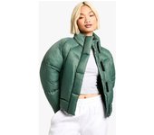 boohoo Chaqueta Acolchada, Verde 38