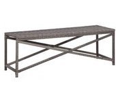 vidaXL Banco De Jardín De Ratán Sintético Gris 120 Cm
