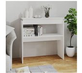 vidaXL Mesa Consola De Aglomerado Blanco 80x30x80 Cm