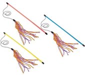 Ferplast Juguete Caña Fishing Rod para Gatos 3 unidades
