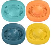4 Pcs Sink Cover Floor Drain Cover Silicone Drain Strainer Hair Catcher Stopper Kitchen Sink Cover Universal Drain Pctor Silicone Hair Catcher