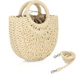 Straw Hobo Bags for Women Small Crossbody Bag Beach Purse Weave Shoulder Handbag Rattan