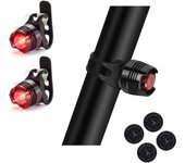 Luz Trasera, 2 PCS LED Luz Trasera para Bicicleta,Impermeable, Luz Trasera de Bicicleta LED,Luz de Seguridad para Bike, Cascos, patinetas