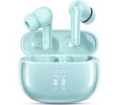 Ear Buds Wireless Earbuds - Bluetooth Headphones 40H Playtime LED Display Deep Bass Stereo in-Ear Earphones with IPX7 Waterproof for iPhone Android Phone Tablet Laptop, Navy Blue