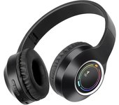 Auriculares Auriculares inalámbricos Bluetooth, micrófono incorporado, luz LED, cancelación de ruido