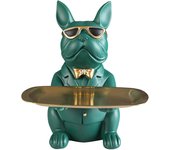 Decorative Statuette  Bulldog Statue Multi-Function Tabletop Ornament Storage Tray Storage, Room Decor Sculptures, Home Decoration
