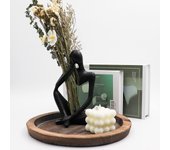Thinker Statues and Sculptures, Resin Black Thinker Statue Ornaments, Abstract Style Sculptures, Housewarming Gifts, Housewarming Decorations, Living Room Dining Desk Decorations