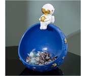 Statue Decor Sculptures Home Decoration Astronaut Key Storage Ornaments Multifunctional Creative Storage Decorate Suitable For Living Room Bedroom ing Room Office Blue
