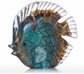 Glass Fish Sculptures Ornaments For Home Decoration, Modern Offices And Interiors Colorful Colorful Tropical Fish Gifts Type 1
