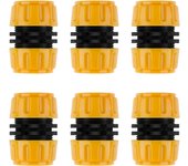 6 Pieces Male Hose Connector Extension for Garden Hose Pipe Joint (Repair Connector)