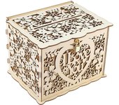 Box wedg cards, gift box diy wedg cards with lock box rustic wooden cards