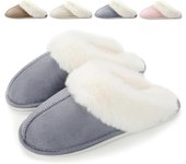 Zapatillas de Estar por Casa Mujer Hombre Invierno Zapatos Caliente de Lana Antideslizante Pantuflas Casa Peluche Forro Comodas Slippers
