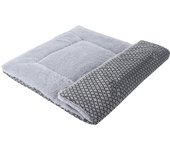 Dog Mattress, Pet Mattress, Dog Blanket XZ014 (S(58*40CM), Short Plush Grey)