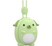 Ventilador de cuello, enfriador portátil, recargable por USB, diseño de manos libres, velocidad ajustable, conejo rosa, para viajes, escuela, oficina, material resistente al desgaste, 3.3 x 2.2 x 3.4