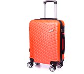 DAM Maleta de cabina Trolley en material ligero de ABS de alta resistencia. Cerradura numérica, 4 ruedas dobles extraíbles y giratorias 360°. 55x38x20Cm