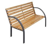vidaXL Banco De Jardín Madera Maciza Abeto 112 Cm