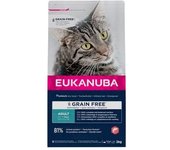 Eukanuba Adult Grain Free con Salmón Gato 2 x 10 kg