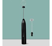 Espumador de leche - Espumador de leche eléctrico - Espumador de leche eléctrico portátil - Batidora de huevos y batidora de café eléctrica 2 en 1 recargable por USB