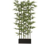 kaiserkraft Bambú para separar estancias, tronco natural, verde, 1650 mm de altura, 1320 hojas