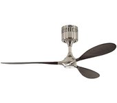 kaiserkraft Ventilador de techo HELICO PADDEL, con mando a distancia, nogal / cromo cepillado