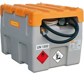 CEMO Instalación de repostaje de diésel DT-Mobil Easy, capacidad 200 l, con bomba eléctrica de 24 V, 40 l/min, pistola automática y tapa abatible