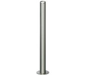 kaiserkraft Poste barrera de acero inoxidable, con cubierta de remate, placa base para atornillar, Ø 60 mm