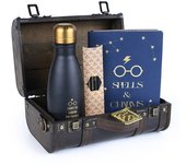 Pack coleccionista Harry Potter Pyramid botella metálica 350ml + set 4 lápices + cuaderno Spells & Charms + llavero + maletín Hogwarts