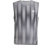 Camiseta de running adidas adizero p sgl hombre gris