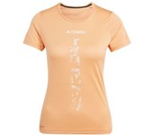 Camiseta de trail adidas agravic shirt mujer naranja