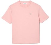 Camiseta lacoste crew neck premium cotton rosa mujer